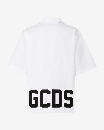 Gcds Low Band Bowling Shirt | Men Shirts White | GCDS Spring/Summer 2023